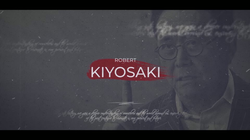 Documentary title card for Robert Kiyosaki